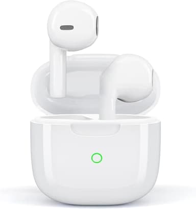 Auriculares sem fios, In Ear auriculares Bluetooth 5.3 com cancelamento de ruído HD Mic, 50H HiFi estéreo capacetes, controlo tátil, IPX7 impermeável desportos auriculares sem fios para iPhone Android