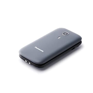 Panasonic KX-TU400EXG - Telemóvel para idosos (botão SUS, ecrã colorido TFT 2.4", 450HRS em repouso, 4HRS de conversação, lanterna, câmera, Bluetooth), cor cinzenta