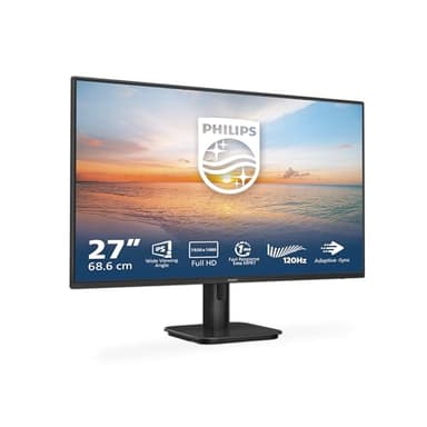 Philips 27E1N1100A Monitor FHD de 27 polegadas, 100Hz, IPS, 1 ms MPRT, Adaptive Sync, altifalantes (1920 x 1080, 1 HDMI 1,4), preto