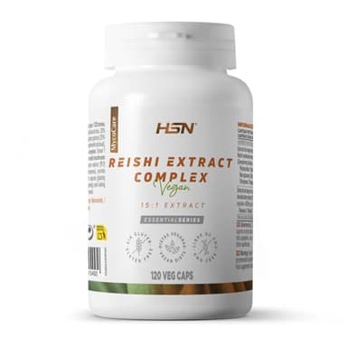 Reishi Puro 15000 MG - Ganoderma lucidum - da HSN | 120 Cápsulas Vegetais com 30% Polissacarídeos, 20% Betaglucano, 2% Triterpenos | 15x Mais Concentrado | Não-GMO, Vegano, Sem Glúten