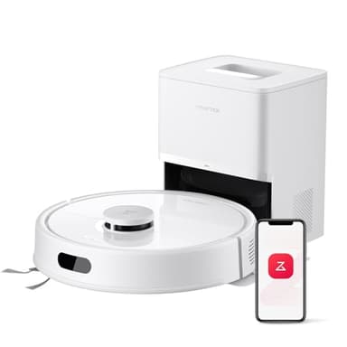 roborock Q7 L5+ Robô Aspirador e Lavador de 8000 Pa, Autolimpeza de 7 Semanas, Sistema Anti-emaranhamento Duplo, Navegação PreciSense LiDAR, Pisos Duros, Tapetes e Pelo de Animais, Branco