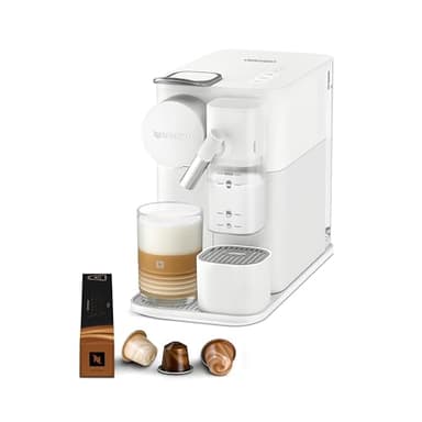 Nespresso Lattissima One Evo, Máquina de Café de Cápsulas de Dose Única, Leite Espumado Automático, Cappuccino e Latte, EN510.W, 1450W, 1 L, Branca