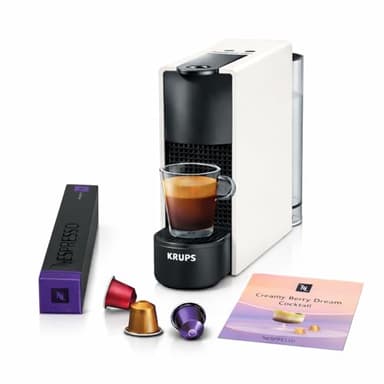 KRUPS Nespresso Essenza, Máquina de Café, Design Compacto, Ultraleve, Fácil de Usar, Branco Puro, XN1101RET