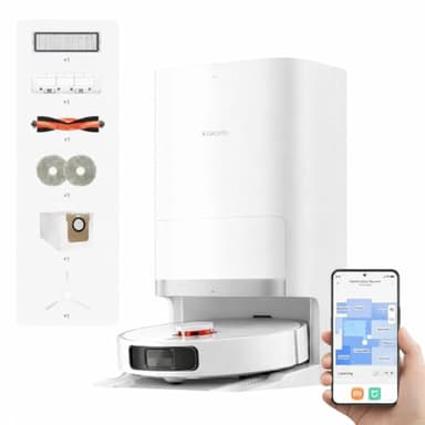 XIAOMI Robot Vacuum X20+ - Robot aspirador e limpa-chão com sistema inteligente de navegação a laser (LDS), sucção de 6000 pa, branco (versão ES)