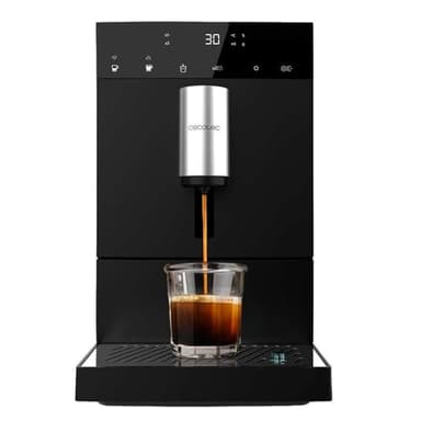 Cecotec Cafeteira Superautomática Compacta Cremmaet Compact, 19 Bares, Sistema Thermoblock, Grão recém-moído com Plug&Play, Reservatório de 150gr de café com moinho, 1,1 L de água