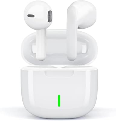 Auriculares sem fios Bluetooth, Bluetooth 5.3 In Ear auriculares com cancelamento de ruído HD Mic, 50H controlo tátil estéreo capacetes sem fios, IP7 impermeável auriculares para iPhone/iOS/Android