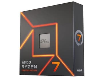 AMD Ryzen 7 7700X Processador (placa gráfica Radeon integrada, 8 núcleos/16 threads, 105W DTP, Socket AM5, 40MB Cache, Frequência de boost máxima até 5,4 GHz, sem ventilador)