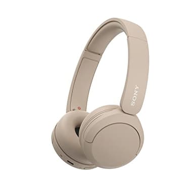 Auriculares de diadema sem fios Bluetooth Sony WH-CH520, som de, design leve, bateria de 50 h, carregamento rápido, equalizador, chamadas nítidas, iOS e Android - bege