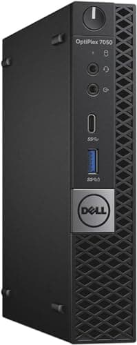 Dell Optiplex 7050 Mini PC Computador de secretária (recondicionado) CPU Intel Core i5-6400T, Memória RAM 8 GB, Disco SSD 240 GB, Windows 11 Pro, HDMI, Wi-Fi