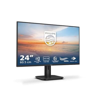 Philips 24E1N1100A Monitor FHD de 24 polegadas, 100Hz, IPS, 1 MPRT, Adaptive Sync., altifalantes (1920 x 1080, 1 HDMI 1,4), preto