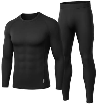 BENNIES Roupa Interior Térmica para Homem, Camiseta Térmica para Homem, Roupa Térmica para Homem Frio, Conjunto Térmico, Calças Térmicas de Inverno, Térmicas de Manga Longa para Running, Esqui
