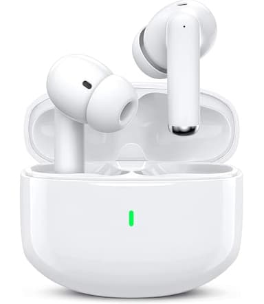 Auriculares sem fios Bluetooth, Bluetooth 5.3 In Ear auriculares com cancelamento de ruído HD Mic, 46H controlo tátil estéreo capacetes sem fios, IP7 impermeável auriculares para iPhone/iOS/Android