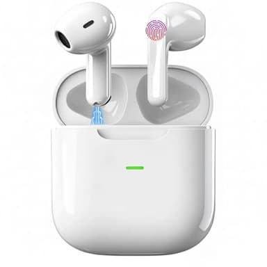 Auriculares sem fios, auriculares Bluetooth 5.4 HiFi estéreo com 4 HD Mic, 58H capacetes sem fios Bluetooth com cancelamento de ruído ENC, controlo tátil, IP8 impermeável para iPhone Samsung Android