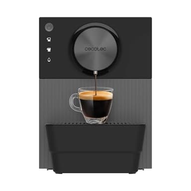 Cecotec Cafeteira super automática compacta Cremmaet Cube. 1350 W, sistema de prensagem de 10 g, sistema pré-infusão, 19 bares, sistema Thermoblock, 5 níveis de moagem, painel de controlo tátil