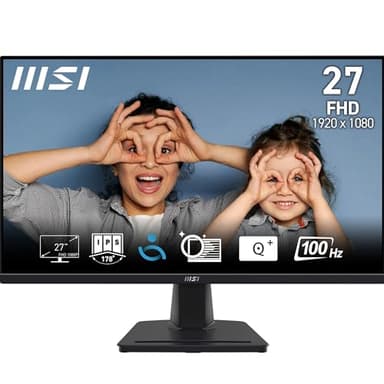 MSI Pro MP275 Monitor rofessional de 27", 100 Hz, FHD, IPS, HDR Ready, ecrã TÜV, altifalantes integrados, antiflicker Eye-Q Check