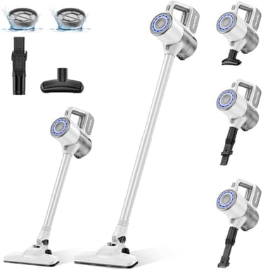 VersLife Aspirador sem cabo S6PRO, 30 kPa poderosa sucção, sem fios, aspirador vassoura sem cabo, design anti-emaranhados, filtro HEPA, aspirador vassoura ideal para chão rígido e pelos de animais de