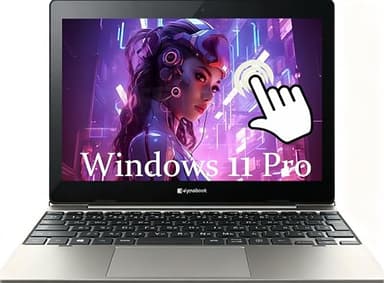 Toshiba Dynabook K50 Touchscreen 2 em 1, Laptop de 10,1" (1280 x 800), Intel Celeron N4020, 4 Go de RAM, 64 Go SSD, Thin&Light, webcam, Windows 11 Pro