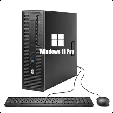 HP EliteDesk 800 G1 SFF Computador de mesa (Intel Core i5-4590, 16 GB de RAM, 256 GB SSD, WiFi, Bluetooth, teclado QWERTY dos EUA, Windows 11 Pro (recondicionado)