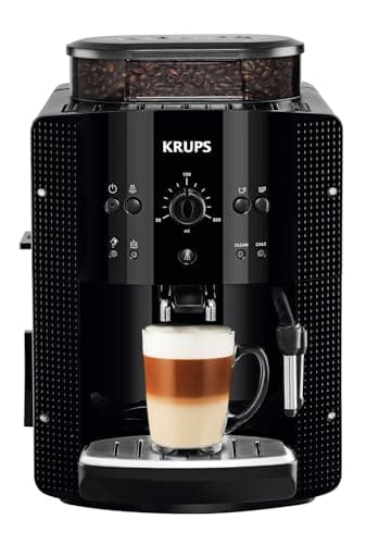 Krups Roma - Máquina de café super automática, moedor cônico de metal, com seleção e intensidade de café, a vapor, 2 bicos, inclui kit limpeza EA810870