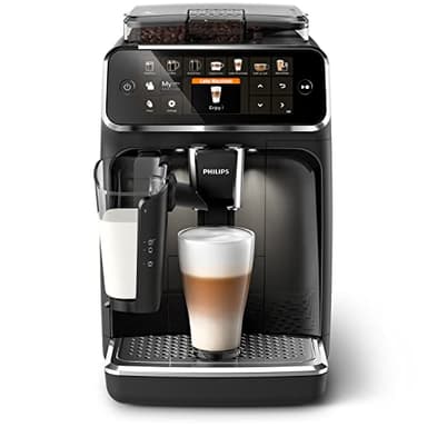 Philips Série 5400 Cafeteira super automática - sistema de leite LatteGo, 12 variedades de café, ecrã intuitivo, 4 perfis de utilizador, preto (EP5441/50)