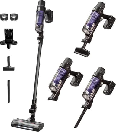 Rowenta X-PERT 7,60, aspirador vassoura sem cabo, 140 W, bateria 45 min, ultraleve 2 kg, escova com LED, acessórios para carro, chão e teto, RH6A33WO