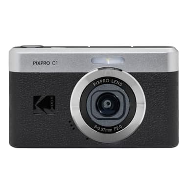 KODAK Pixpro C1 Câmara digital ultra compacta | 13MP BSI CMOS, Zoom 4X, ecrã LCD de 2,8", flash LED, bateria integrada, preto
