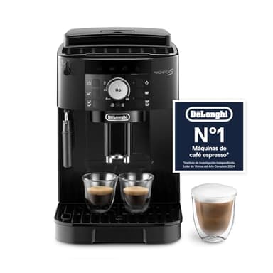 De'Longhi Magnifica S – Perfetto máquina de café superautomática, espumador de leite manual, expresso e cappuccino, painel de controlo com botões, preto (ECAM11.112.B)