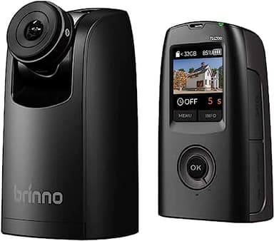 Brinno TLC300 Câmara Timelapse 1080P HDR/FHD, 118° FOV, F2.0, ecrã IPS LCD de 1,44", fácil de usar em obras de construção, interiores e exteriores, longa vida útil das pilhas AA (até 100 dias)