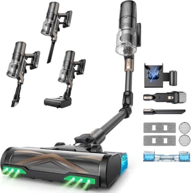 Proscenic P20 Aspirador sem cabo 70kPa/680W/70 Mins, escova anti-emaranhado, aspirador de vassoura autónomo com tubo flexível para limpar sob móveis sem se dobrar, pisos/tapetes/pêlos de animais de