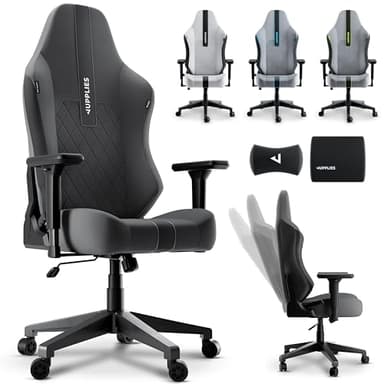 JUPPLIES Cadeira Gaming Premium Ergonómica – Cadeiras Gamer com Lino Transpirável, Reclinável 160°, Cojão Viscoelástico, Pisão Classe 4, Apoio de Braços 4D – Suporta 150kg