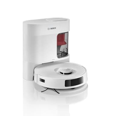 Bosch - Robô aspirador Spotless +, BCRD1W, aspira e lava, potência 11.000 Pa², almofada úmida fixa, estação seca, sistema inteligente de visão por infravermelhos, aplicação Bosch Home Connect, branco