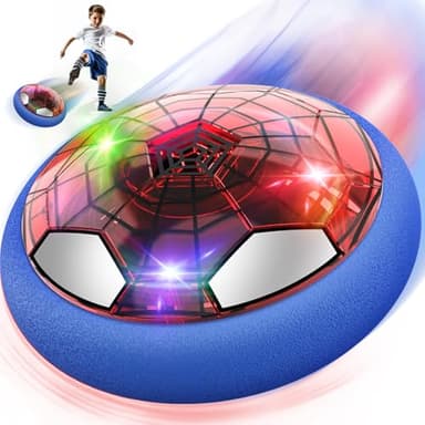 Buoeuik Bola de Futebol Flutuante, Recarrregável, com Luzes LED Spider Air Power Soccer, Brinquedos para Crianças de 3 a 12 Anos, Jogos de Futebol Exterior e Interior, Presentes de Aniversário
