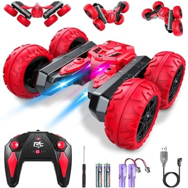 Dusefogo Carro remoto, 4 x 4 carro cromático remoto, carros teledirecionados para crianças, presente de brinquedo para menino 6 7 8 9 10 anos menina, virar 360 com luzes LED e música