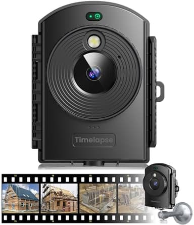 ZIMOCE Time Lapse Camera Outdoor - Câmara Timelapse 1080P com posicionamento IR, gravação de 180 dias, IP66 resistente à água para construção no exterior, crescimento de plantas