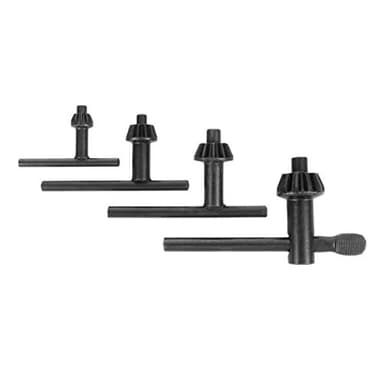 DOITOOL Conjunto de 4 chaves para broca de mão chave para broca de três mordaças cor preta