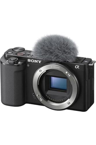 Sony Alpha ZV-E10 | Câmara Vlog com lente intercambiável sem espelho APS-C (ecrã giratório para vlogs, vídeo 4K, focagem automática ocular em tempo real) Preto