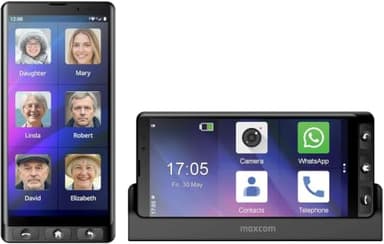 Telemóvel para idosos MAXCOM MS601, Smartphone para idosos com Whatsapp, ícones grandes, botão SUS, tela grande de 6", base de carregamento, volume alto, Android 14, bateria 4000 mAh, 64 GB
