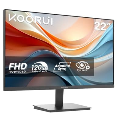 KOORUI Monitor de escritório de 22 polegadas VA FHD 120 Hz Eye Care ecrã E2212H