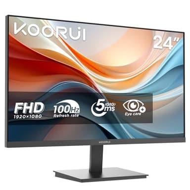 KOORUI Monitor de escritório de 24 polegadas VA FHD 100 Hz Eye Care ecrã E2412F